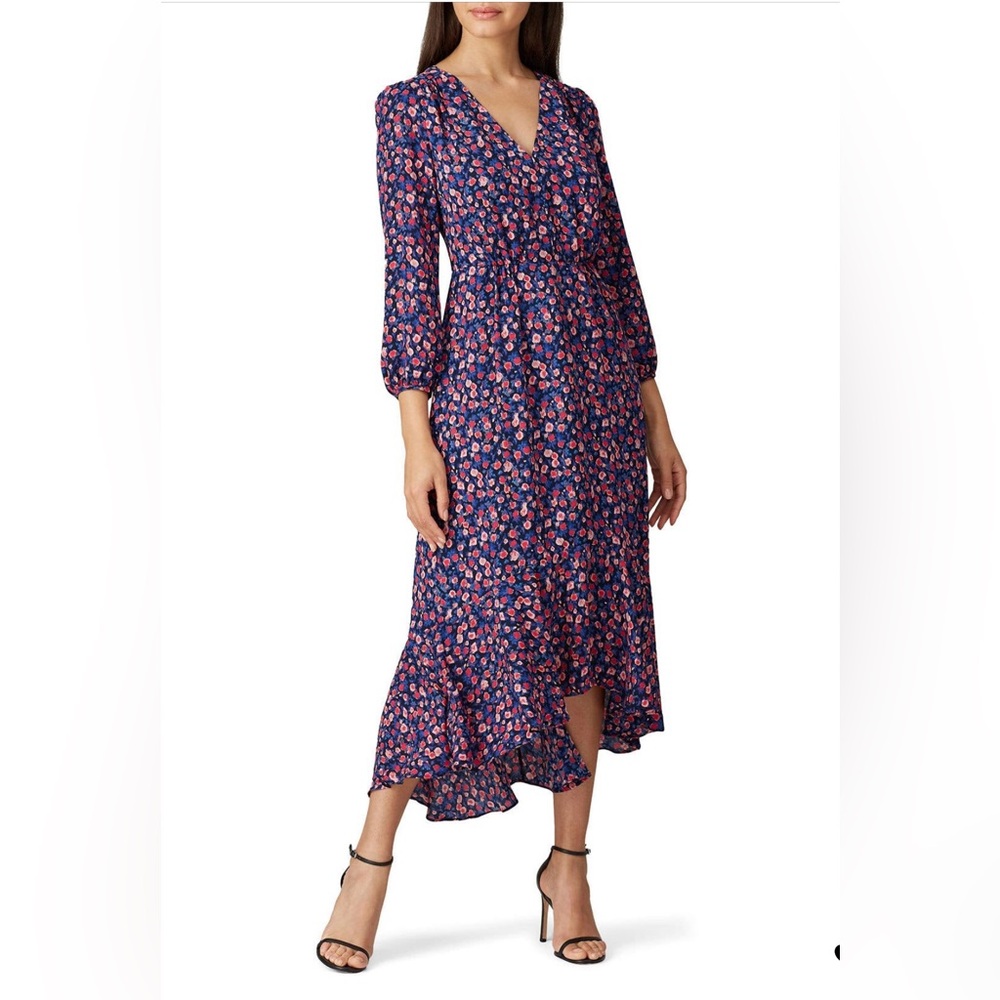 J Crew Floral Ramea Dress High Low Size 10 Flattering Fit